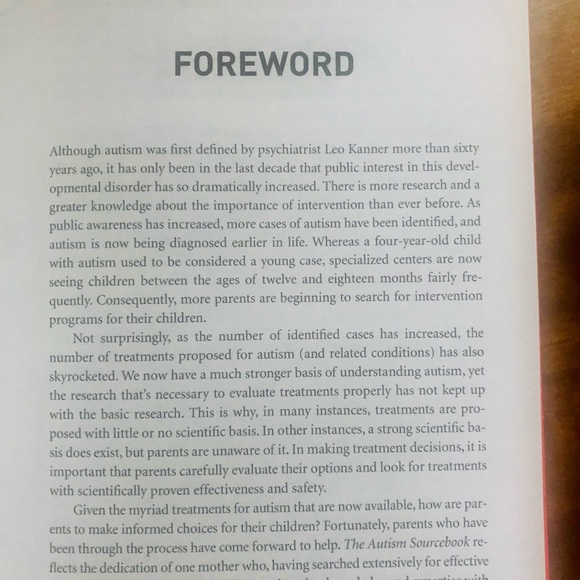 The Autism Sourcebook: Diagnosis, Treatment, Coping & Healing Hardcover - Picture 7 of 8